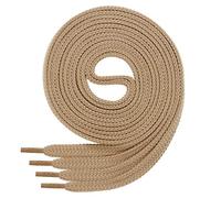 Di Ficchiano 3 Paar SCHNÜRSENKEL camel flach 7mm breit für Sneaker Sportschuhe Lederschuhe - flache Schuhbänder sehr reißfest - Shoe Laces Farbe: camel 150cm