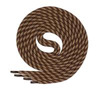 Di Ficchiano runde Schnürsenkel für Trekkingschuhe und Arbeitsschuhe - extra reißfest - ø 5 mm Farbe Braun-Beige-m3 Länge 80cm