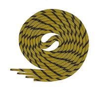 Di Ficchiano runde Schnürsenkel für Trekkingschuhe und Arbeitsschuhe - extra reißfest - ø 5 mm Farbe Schwarz-Gelb-m2 Länge 90cm