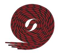 Di Ficchiano runde Schnürsenkel für Trekkingschuhe und Arbeitsschuhe - extra reißfest - ø 5 mm Farbe Schwarz-Rot-m2 Länge 120cm