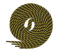 Di Ficchiano runde Schnürsenkel für Trekkingschuhe und Arbeitsschuhe - extra reißfest - ø 5 mm Farbe Schwarz-Gelb-m3 Länge 90cm