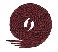 Di Ficchiano runde Schnürsenkel für Trekkingschuhe und Arbeitsschuhe - extra reißfest - ø 5 mm Farbe Schwarz-Rot-m3 Länge 120cm