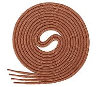 Di Ficchiano runde Schnürsenkel, Rundsenkel aus 100% Baumwolle, reißfest, Farbe: Hellbraun, Länge: 140 cm, ø 3-4 mm