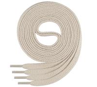 Di Ficchiano Schnürsenkel flach Baumwolle 7 mm Hellbeige 75cm