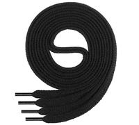 Di Ficchiano Schnürsenkel flach Baumwolle 7 mm Schwarz 75cm