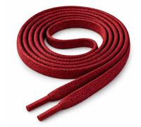 Di Ficchiano Schnürsenkel flach gewachst aus Baumwolle - sportlich, strapazierfähig & wasserabweisend für Freizeit- & Lederschuhe - flat shoelaces rot/red 120cm