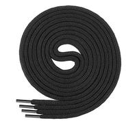 Di Ficchiano Schnürsenkel rund Ø 4,5 mm - 2 Paar Polyester, besonders reißfest, wetterbeständig, abriebfest - für 14-Loch-Stiefel, Ranger-/Springerstiefel - Schwarz (black) 220 cm