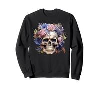 Dia De Muertos Mexican Skull for Skeleton Lovers Floral Goth Sweatshirt