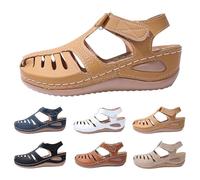 Diabetes-Sandalen für Damen, orthopädische Sandalen, Fußgewölbeunterstützung, Sommer, Schlupfschuh, breite Passform, gepolstert, Wanderplattform, lässig, Strand, Slingback, bequem, waschbar, für Sport