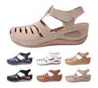 Diabetes-Sandalen für Damen, orthopädische Sandalen, Fußgewölbeunterstützung, Sommer, Schlupfschuh, breite Passform, gepolstert, Wanderplattform, lässig, Strand, Slingback, bequem, waschbar, für Sport