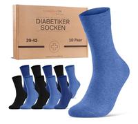 Diabetiker Socken mit Komfortbund ohne Gummi & Naht für Damen und Herren 10 Paar Pk