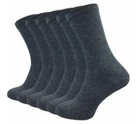 Diabetiker Socken | Ohne Gummi & ohne Naht | Hochwertiges & feines Maschenbild | Herren (6 Paar) - Dunkelgrau / 39 - 42