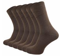 Diabetikersocken | Ohne Gummi & ohne Naht | Extra weiter Piquet-Strick-Bund | Herren (6 Paar) - Dunkelbraun / 39 - 42