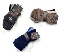 Diabetikersocken ohne Gummizug mit extra weitem Bund Blautöne, Brauntöne, Grautöne