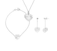 DIADEMA - Set Swarovski Herz - Halskette, Armband, Ohrringe - Love Jewelry Collection Einheitsgröße