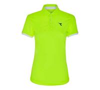 Diadora Damen, Court Polo Gelb, Weiß, XS Oberbekleidung