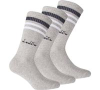 DIADORA Diadora Unisex Tennissocken - 3er Pack, Logo, Streifen (D9095) 43-46 Grau