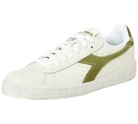 Diadora Game L Low Waxed Suede Pop, Unisex-Erwachsene, White/Fern, 46 EU, White Fern, 46 EU