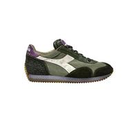 Diadora Heritage Equipe Dirty SW Evo 181251 Freizeitschuhe für Herren, aus weißem Segeltuch, grün, 41 EU