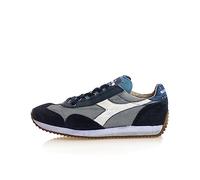 Diadora Heritage Herren Schuhe Equipe H Dirty Stone Wash Evo 174736 Grau Blau aus Canvas und Wildleder Farbe Nebel Blau, Nebel Blau, 47 EU