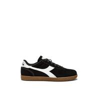 Diadora Niedriger Sneaker Casual Modell Tokyo 181247 Obermaterial aus hochwertigem Wildleder, Gummisohle, Unisex-Schuhe, Schwarz , 42 EU