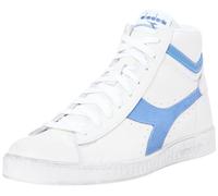 Diadora Unisex Game L High Waxed Suede Pop Gymnastikschuh, White Blue Bleached Denim, 45.5 EU