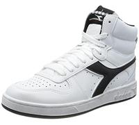 Diadora Unisex Magic Basket Mid Icona Gymnastikschuh, Weiß und Schwarz, 36 EU