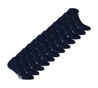 Diadora Unisex Sneaker Socken, 12er Pack - Socken, Mercerisierte Baumwolle, Logo, einfarbig Dunkelblau 43-46