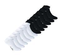 Diadora Unisex Sneaker Socken, 12er Pack - Socken, Mercerisierte Baumwolle, Logo, einfarbig Weiß/Schwarz 43-46