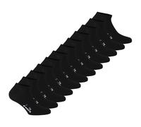 Diadora Unisex Sneaker Socken, 12er Pack - Sportsocken, Mercerisierte Baumwolle, Logo, einfarbig Schwarz / 35-38 35-38 Schwarz