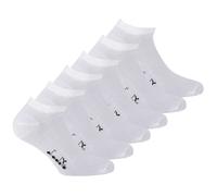 Diadora Unisex Sneaker Socken, 6er Pack - Sportsocken, Mercerisierte Baumwolle, Logo, einfarbig Weiß / 39-42 39-42 Weiß