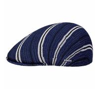 Kangol Diagonal Stripes Flatcap Schirmmütze Schiebermütze (M (56-57 cm) - dunkelblau)