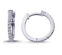 Diamant Creolen 14 Karat Weißgold