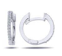 Diamant Creolen Brillant-Schliff in 14 Karat Weißgold