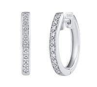 Diamant Damen Creolen (0,07 ct) Deborah Weißgold 13 mm