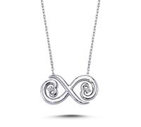 Diamant Halskette Infinity Anhänger