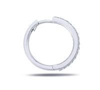 Diamant Herren Creole Brillant-Schliff in 14 Karat Weißgold