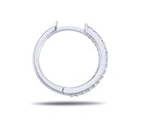 Diamant Herren Creole Brillant-Schliff in 14 Karat Weißgold