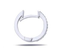 Diamant Herren Creole Brillant-Schliff in 14 Karat Weißgold