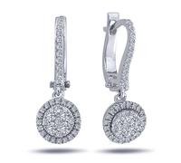 Diamant Ohrhänger Licht der Sonne Brillant-Schliff Weißgold