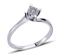 Diamant Solitär Ring 0,30 Carat Effect 8 Karat Weißgold