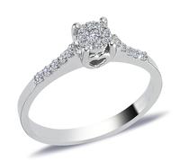 Diamant Solitär Ring mit 0,35 Carat Effekt