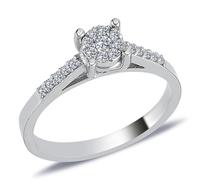 Diamant Solitär Ring mit 0,50 Carat Effekt