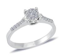 Diamant Solitär Ring mit 0,50 Carat Effekt