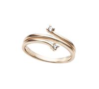 Diamantring FIRETTI "Schmuck Geschenk Gold 333 Damenring Goldring Blütenranke" Gr. 16, gold (gelbgoldfarben), Fingerringe, Damen, 16, 0,07 P2 = erkennbare Einschlüsse, Diamanten Gelbgold 333, 3mm, Dia