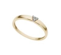 Diamantring FIRETTI "Schmuck Geschenk Gold 333 Damenring Goldring Diamant" Gr. 16, gold (gelbgoldfarben, weißgoldfarben), Fingerringe, Damen, 16, 0,03 P2 = erkennbare Einschlüsse, Diamanten Gelbgold 5