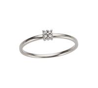 Diamantring FIRETTI "Schmuck Geschenk Gold 333 Damenring Goldring Diamant" Gr. 17, weiß (weißgoldfarben), Fingerringe, Damen, 17, 0,04 P2 = erkennbare Einschlüsse, Diamanten Weißgold 333, 1,5mm, Diama