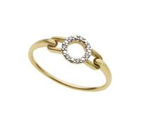 Diamantring FIRETTI "Schmuck Geschenk Gold 333 Damenring Goldring Diamant" Gr. 19, gold (gelbgoldfarben, weißgoldfarben), Fingerringe, Damen, 19, 0,04 P2 = erkennbare Einschlüsse, Diamanten Gelbgold 3