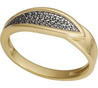 Diamantring FIRETTI "Schmuck Geschenk Gold 333 Damenring Goldring Fingerring" Gr. 19, gold (gelbgoldfarben, weißgoldfarben), Fingerringe, Damen, 19, 0,14 P2 = erkennbare Einschlüsse, Diamanten Gelbgol