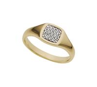 Diamantring FIRETTI "Schmuck Geschenk Gold 333 Damenring Goldring Siegelring Diamant" Gr. 17, gold (gelbgoldfarben, weißgoldfarben), Fingerringe, Damen, 17, 0,1 P2 = erkennbare Einschlüsse, Diamanten